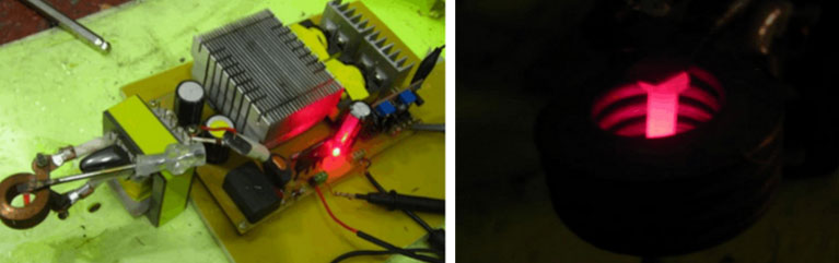 自制感應加熱設備實驗對比