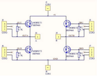 自制感應加熱設備MOSFET橋電路